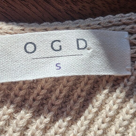 OGD Women’s Knit Sweater Tank Beige S – Clean Girl, Quiet Luxury, Academia - Picture 4 of 10